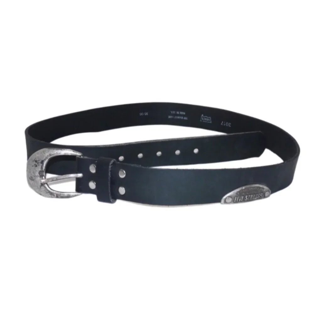 LEVIS STRAUSS black leather belt 1.25